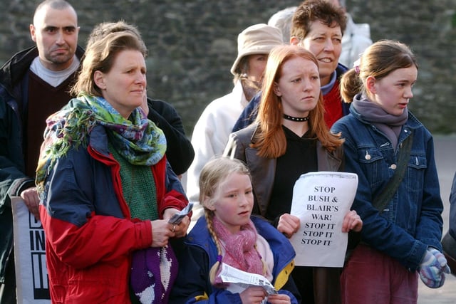 The people of Derry took to the streets in March 2003 to protest against the war in Iraq.