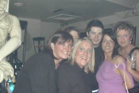 Enjoying a night out at Earth in January 2004.
