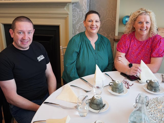 Féile’s ‘Lunch with a Laugh’ at the Bishop’s Gate Hotel was a huge success with Belfast comic Paddy ‘The Dagger’ McDonnell, leaving everyone in stitches.