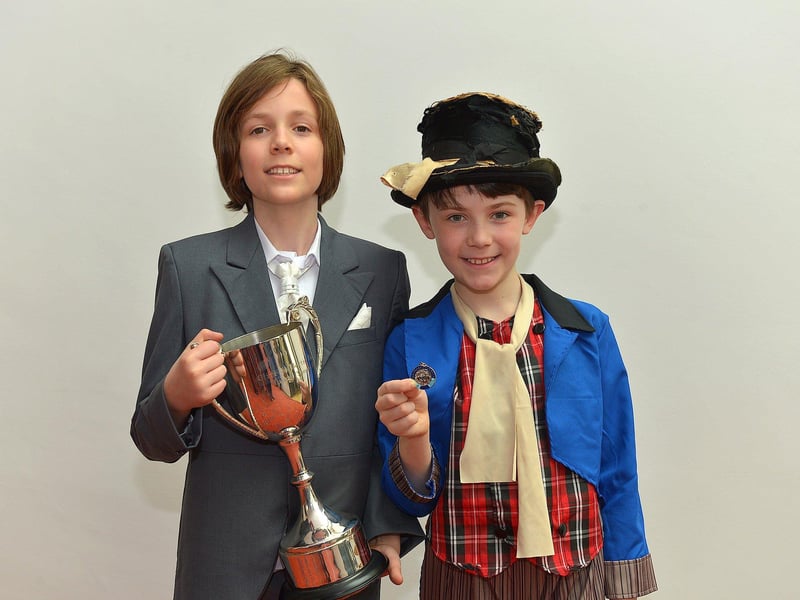 Ben and David Langan were placed 1st and 2nd in the Olive and Bertie Barrett Musicial Theatre Cup competition at the Feis Dhoire Cholmcille on Friday at the Millennium Forum. Photo: George Sweeney.  DER2315GS – 207