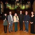 Pictured with the Mayor of Derry and Strabane, Councillor Sandra Duffy and Children in Crossfire CEO, Richard Moore are members of the Irish Doctors Choir and Orchestra Northwest. Photo: Tom Heaney