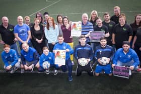Group pictured at a previous Football vs Homophobia event DER3015MC063