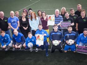 Group pictured at a previous Football vs Homophobia event DER3015MC063