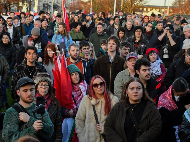 Some of the attendance at the Bloody Sunday March for Justice. Photo: George Sweeney