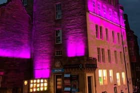 The Magee campus will join Camera Obscura - Edinburgh (pictured) to shine brightly in the charity’s colours, pink, purple and teal, as part of the national campaign designed to “Shine a Light” on Secondary Breast Cancer Day.