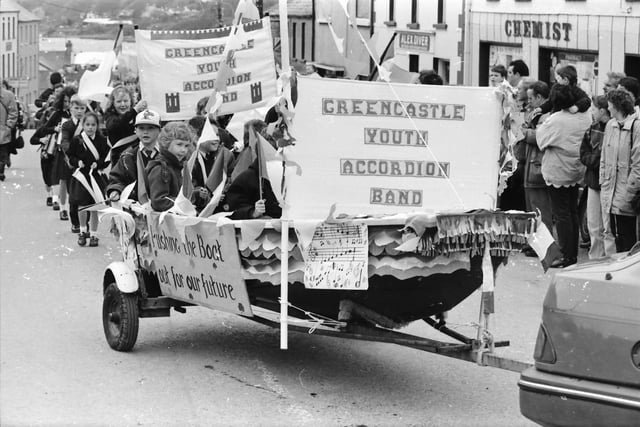 The Greencastle Youth Accordion Band at the St. Patrick's Day parade in Moville on March 17, 1993.