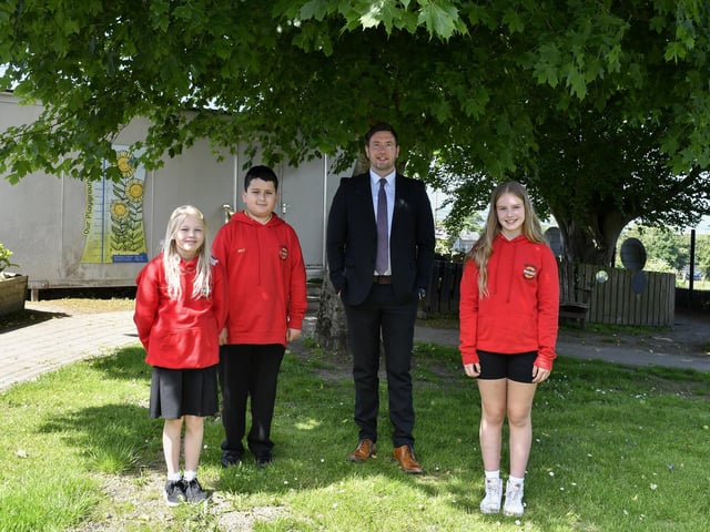 Mr Kane’s P7 pupils at Ballougry Primary School.