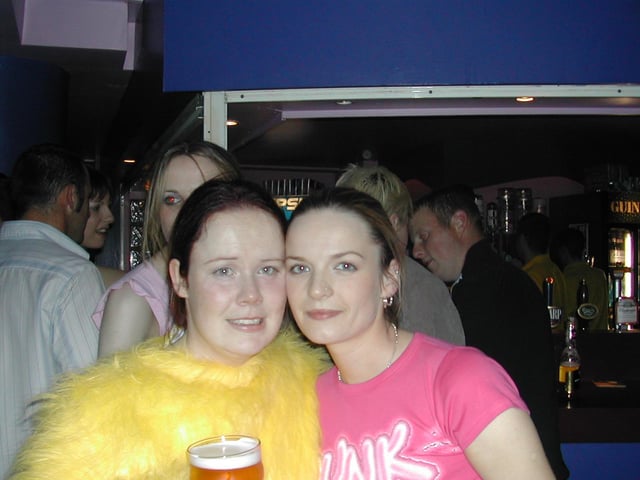 Nuala O'Connor and Donna Service celebrating Nuala's hen party at the weekend
