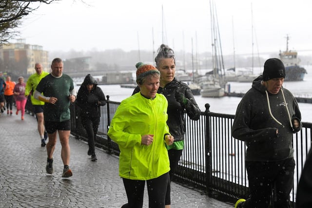 Runners make their way along Foyle Embankment during the weekly Derry City Parkrun on Saturday morning last. Photo: George Sweeney