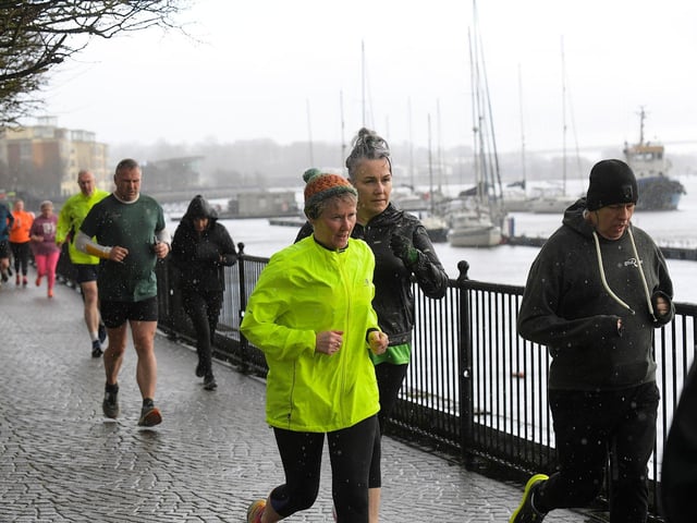 Runners make their way along Foyle Embankment during the weekly Derry City Parkrun on Saturday morning last. Photo: George Sweeney