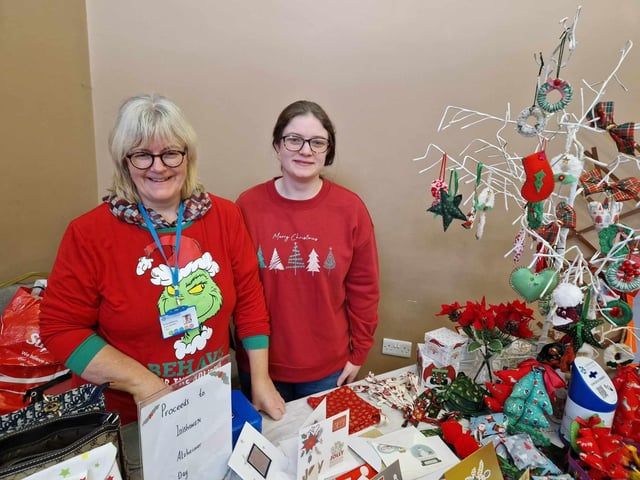 Breid and Cliona who were selling items with proceeds going to the Inishowen Alzheimers Day Centre.