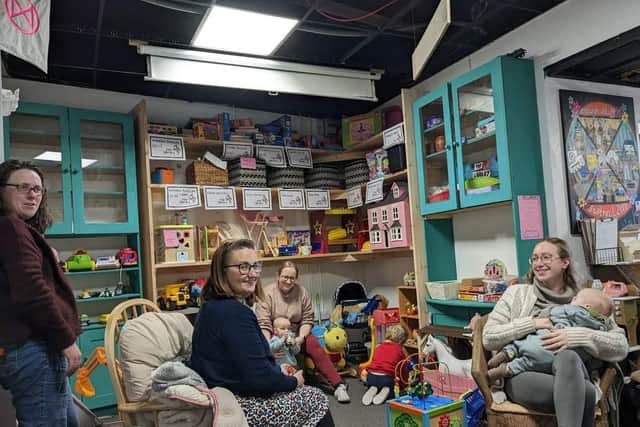 Mothers and babies at a recent event.