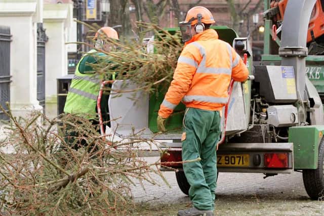 A Derry councillor has encouraged people with real Christmas trees to donate them to the Foyle Hospice’s recycling scheme.