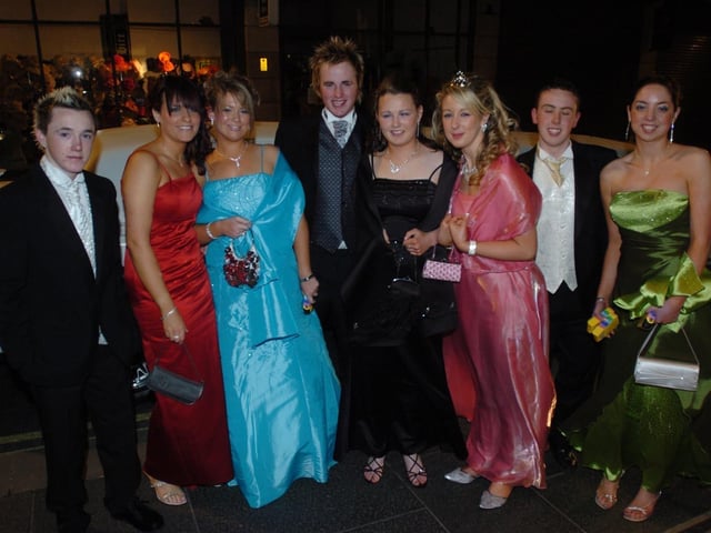 Group pictured arriving by Limousine to the Oakgrove College Formal at the Tower Htoel. (2702A14) : .