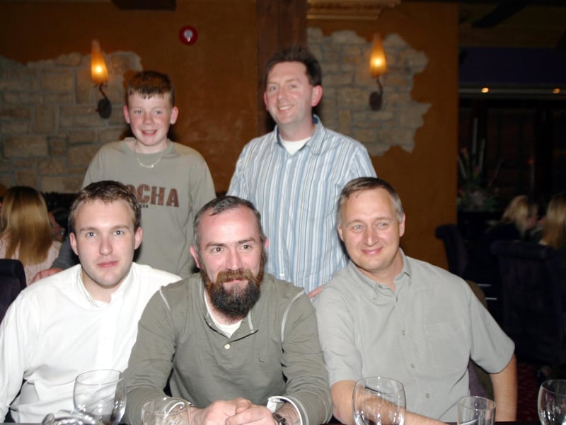 Having a good time at the Anniversary party in Da Vincis front Stephen, Gerard and Robbie, back row Martin and Sean. 2959/dd : .