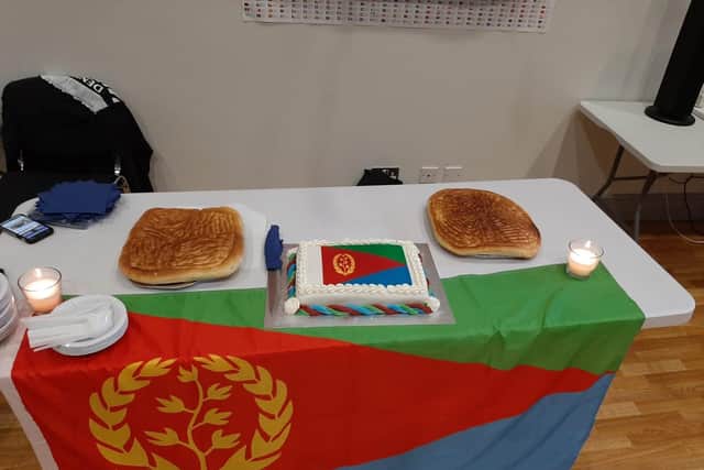 Candles lit in memory of those who gave their lives in pursuit of Eritrean independence.