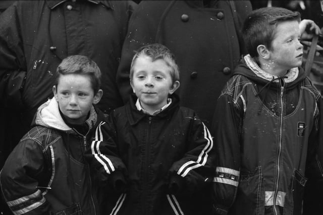 Onlookers at the St. Patrick's Day parade in Buncrana in 1998.