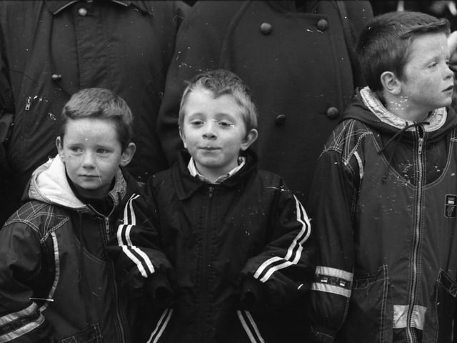 Onlookers at the St. Patrick's Day parade in Buncrana in 1998.