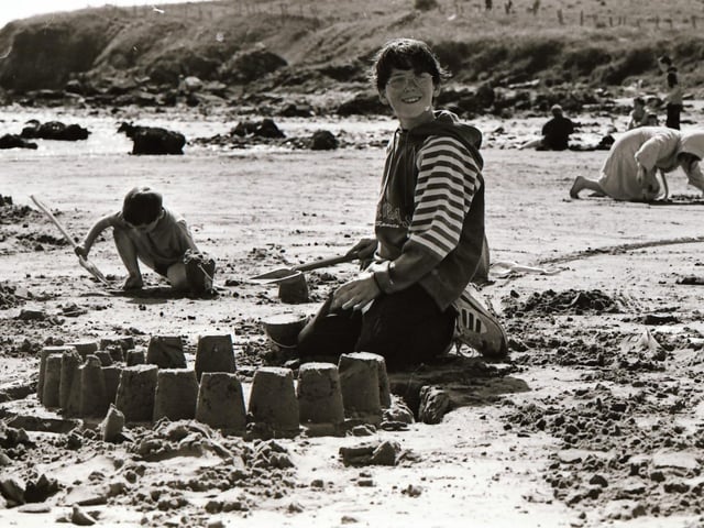 Castles made of sand at Stragill.