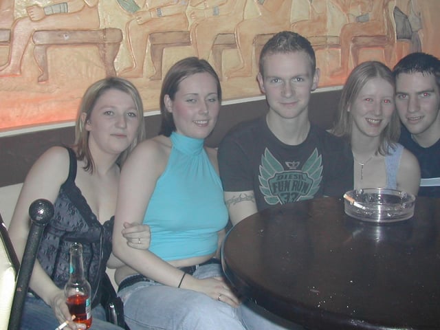 A night out at Café Roc / Earth in Derry in January 2003.