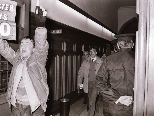 DUP Protest at Council meeting.