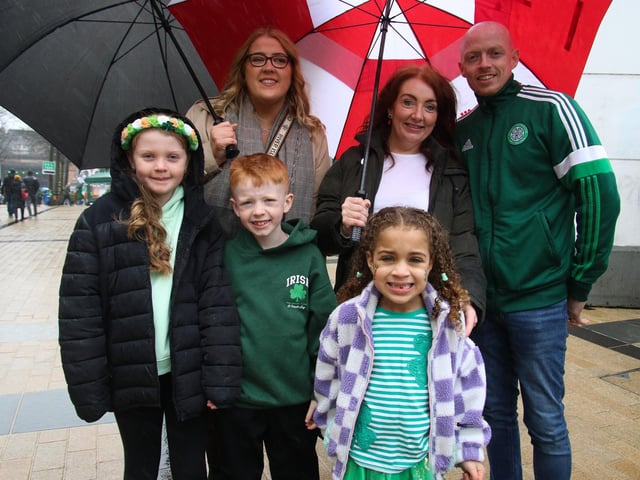 The McLaughlin family in the Waterloo Place. (Photo - Deirdre Heaney, nwpresspics)