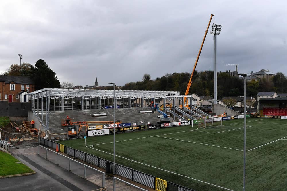 The new North Stand at the Ryan McBride Brandywell Stadium.  Photograph: George Sweeney