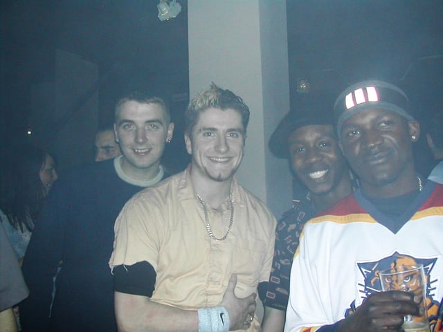 Revellers enjoying a night out in the Strand Bar night club back in 2001.