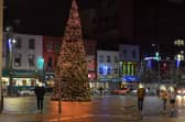 One of the large Christmas trees erected at Waterloo Place over the festive season. (File picture) Photo:George Sweeney