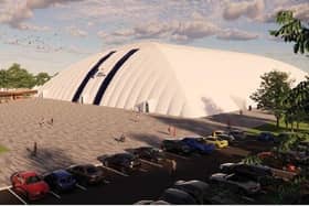 An image of the plans for Derry's UU Dome.