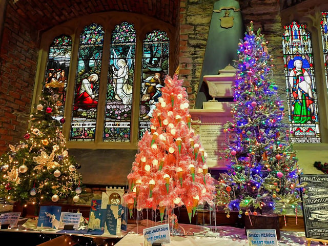 The exuberant Christmas display in St Columb’s Cathedral  marking the Christmas Festival.  Photo: George Sweeney