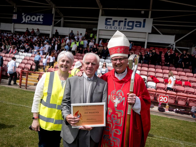 The annual Fan the Flame mass was celebrated recently in Celtic Park for pupils who recently made their confirmation.