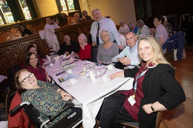 Deputy Mayor Darren Guy pictured with one of the groups enjoying the Mayor's Tea Dance on Wednesday.