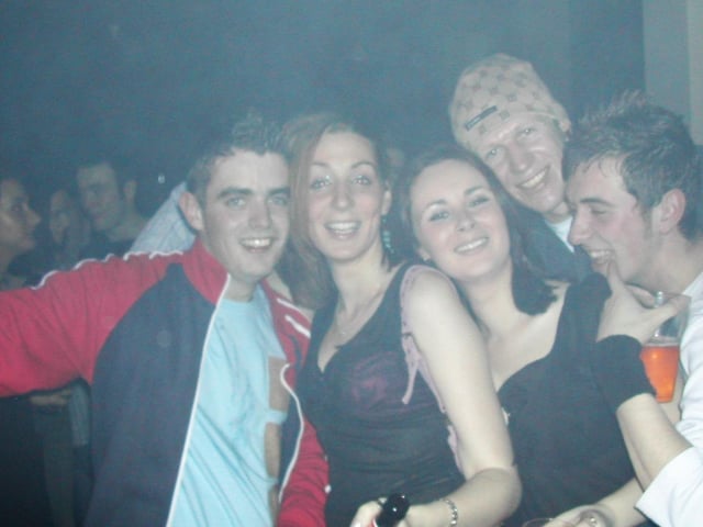 Revellers enjoying a night out in the Strand Bar night club back in 2001.