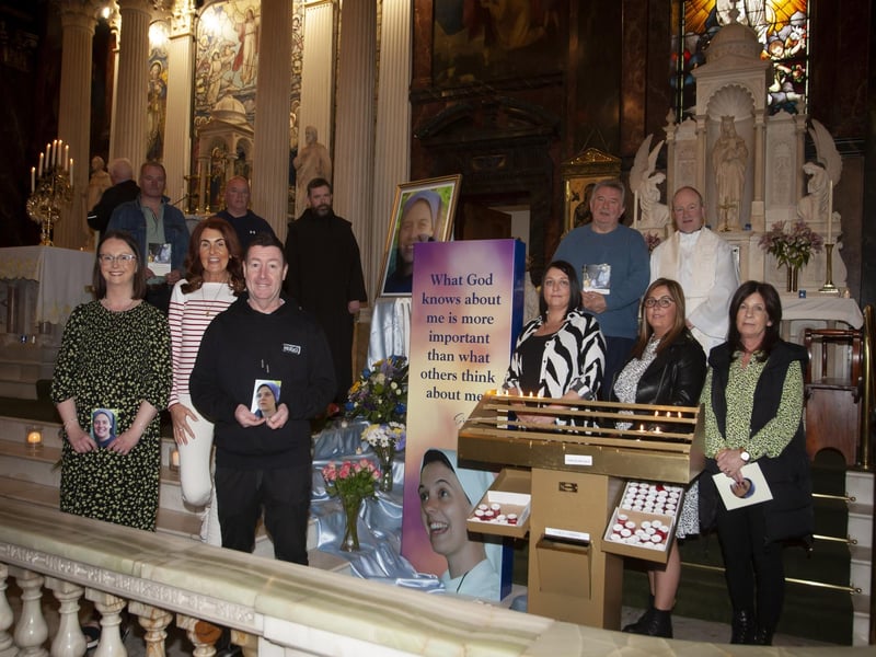 The organising committee of the Sister Clare Retreat pictured in the Long Tower Church before the start of proceedings on Monday night last. (Photos: Jim McCafferty Photography)