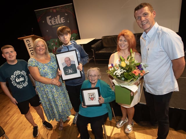 Ciarán Mac Giolla Bhéin, the Belfast-based President of Conradh na Gaeilge, delivered the Donncha Mac Niallais Memorial Lecture in Cultúrlann Uí Chanáin as part of Féile 2025 on Tuesday.