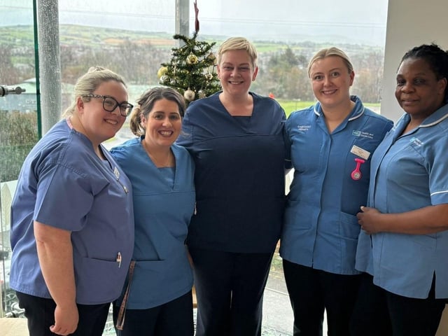 Maternity Staff on New Year's Day at Altnagelvin Hospital.