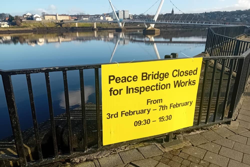 The Peace Bridge in Derry will close to the public in the first week of February to allow for a detailed structural inspection by engineers.