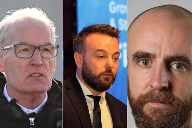 Gerry Kelly, Colum Eastwood, Mark H Durkan.
