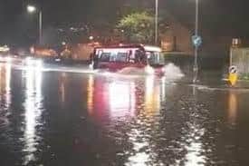 Flooding on the Foyle Road.