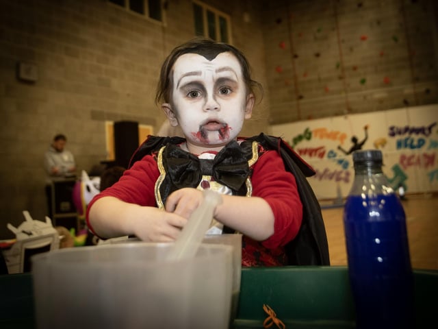 A young child in fancy dress at the event.