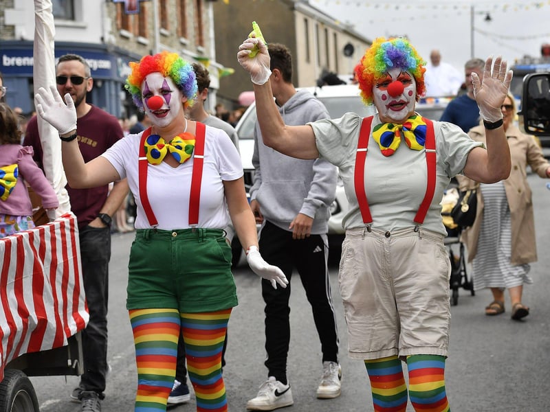 Participants pictured in the Clonmany Festival Parade on Sunday afternoon. Photo: George Sweeney