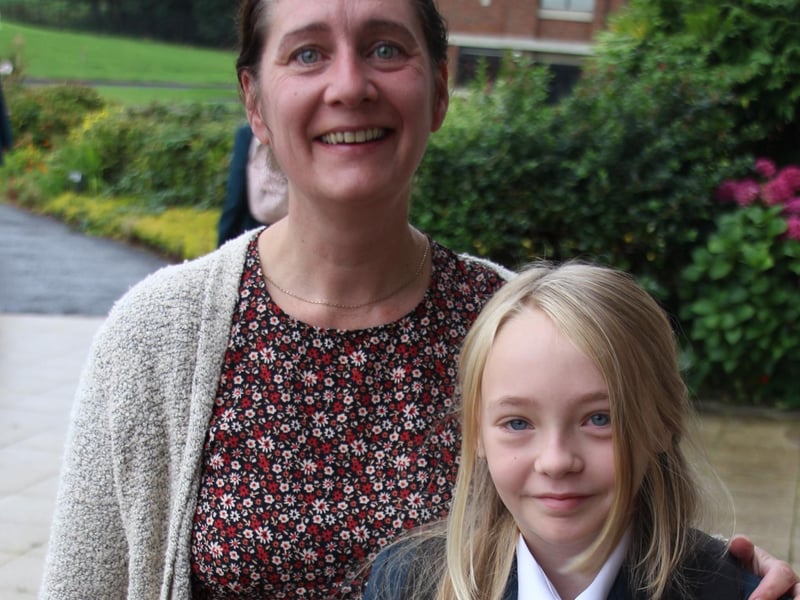 One of the new Year 8 pupils who began their secondary education at Thornhill College last week.