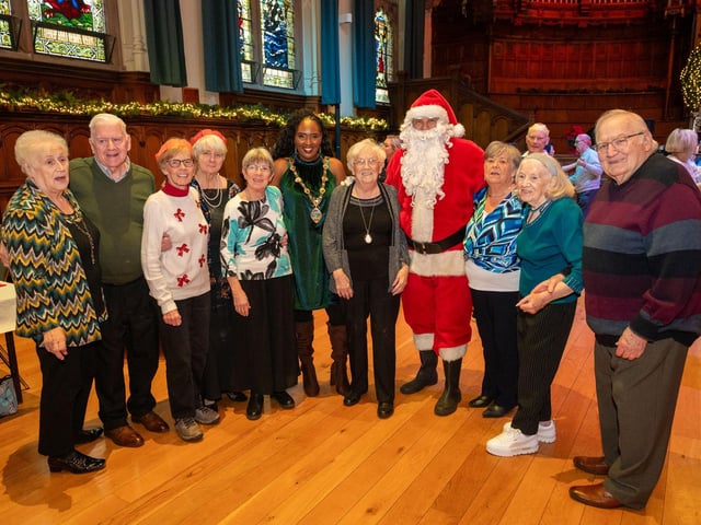 The Guildhall was the setting as the Mayor Councillor Lilian Seenoi-Barr hosted a festive tea dance. Picture Martin McKeown. 11.12.24 : .