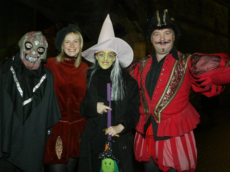 Christopher Moore, Diane Moore, Andrea Moore and Robert Wilson.  (0311JB08):20 YEARS ON: Halloween celebrations in Derry in 2003