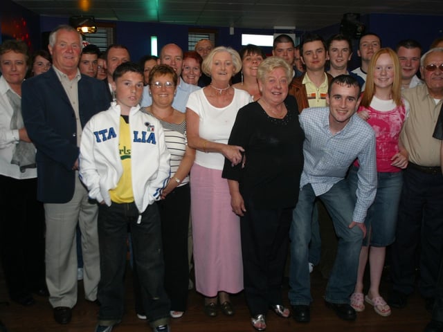 Parties and celebrations in July 2004: Marty & Liam Loughrey.