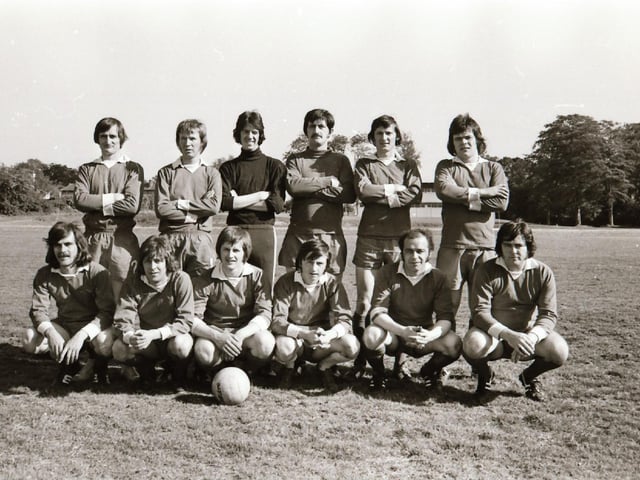 Footballers in 1975.