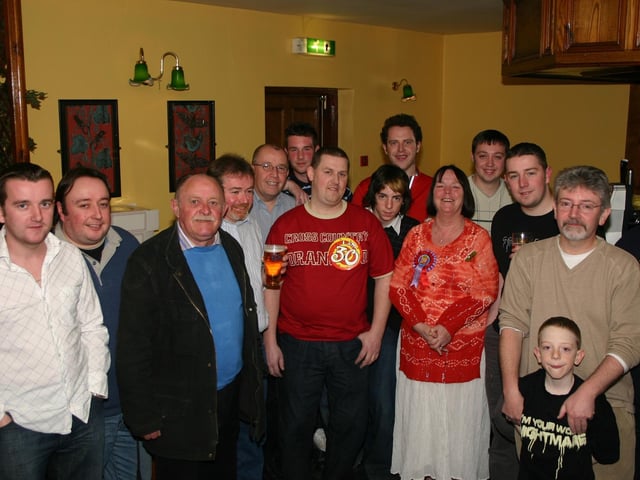 Double Birthday Celebrations for Damian Quinn and Janet O Donnell  pictured with family and Friends  at the joint party in The Argyle Arms 4760 dd : .