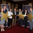 Joy Browne, Donegal Tourism, Donegal County Council, Robert McElhinney, Dillons Hotel Manager, Bridgene Keeley, Director of Marketing, Sales and Communications, McKeever Hotels, Jimmy Stafford, Letterkenny Chamber, Eugene McKeever, McKeever Group Chair / Founder, Joan Crawford, Fáilte Ireland and Eddie McKeever, McKeever Hotels Managing Director at the announcement of the 4 Star rating for Dillions Hotel in Letterkenny