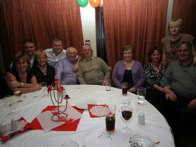 Michael enjoys the birthday celebrations with friends at The city of Derry Golf Club 0028/JML : Parties and celebrations January 2006: Michael Rankin.
